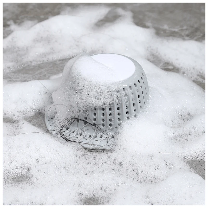 Universal Silicone Drain Hair Catcher - Flexible Bathroom Sink Cover for Pop-Up & Standard Drains, Leak-Proof Design