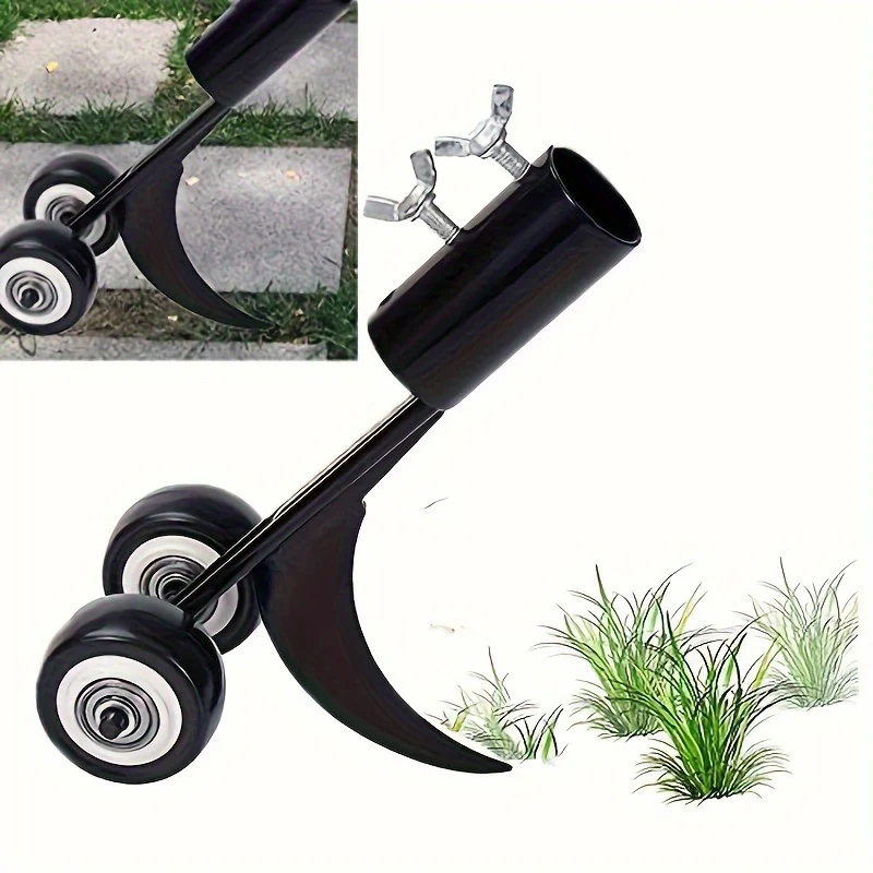 1pc Heavy Metal Garden Weeder Roller, Multifunctional Crevice Weed Removal Tool, No-Bend Staircase Weeder, Efficient Rolling Weeding for Outdoor Spaces